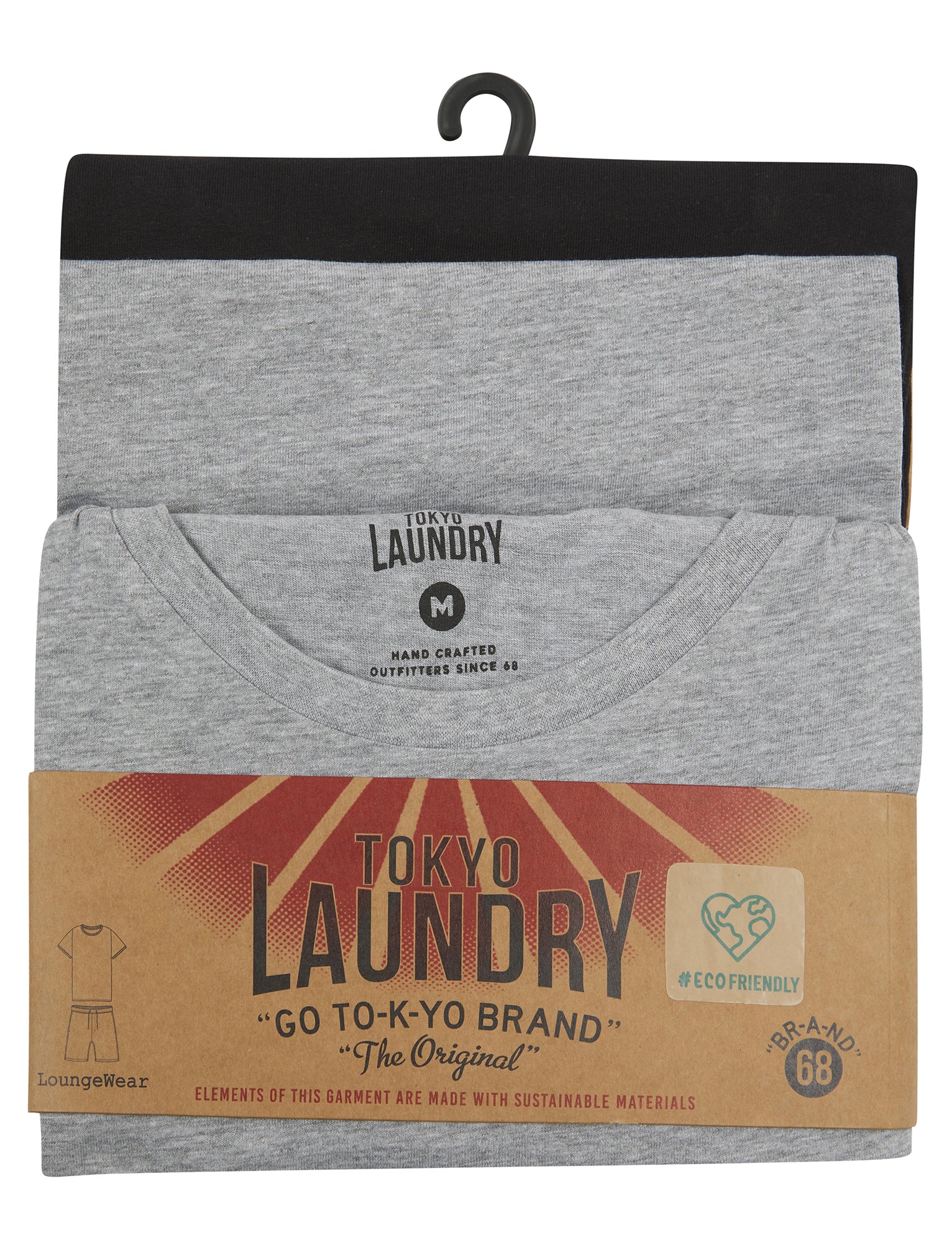 Tokyo Laundry Pyjama Set Mens Cotton T-Shirt and Shorts Loungewear PJs Sleepwear