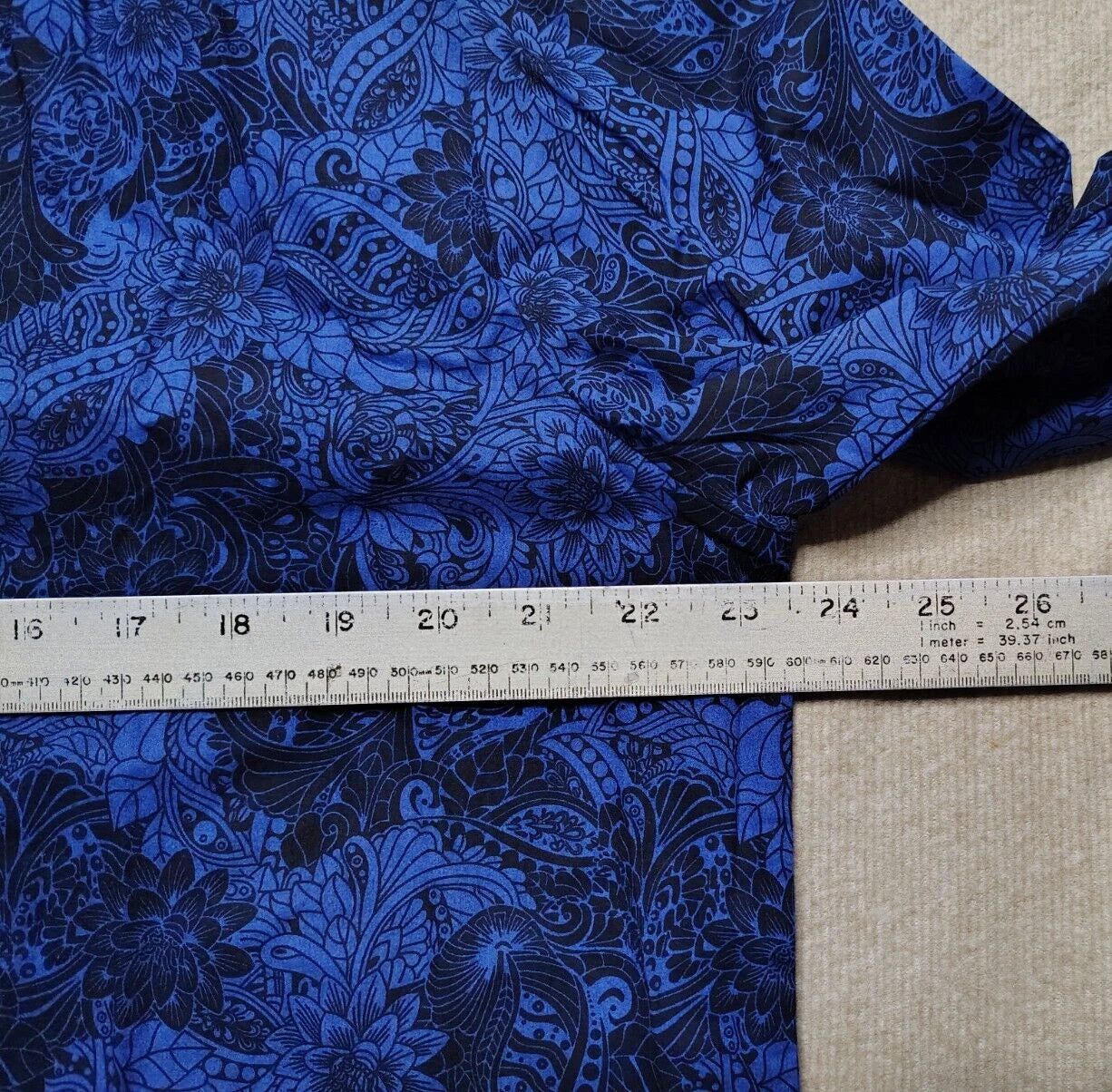Robert Graham Men's Pajama 2-Piece Set Blue Black Floral Paisley Size Large NWT