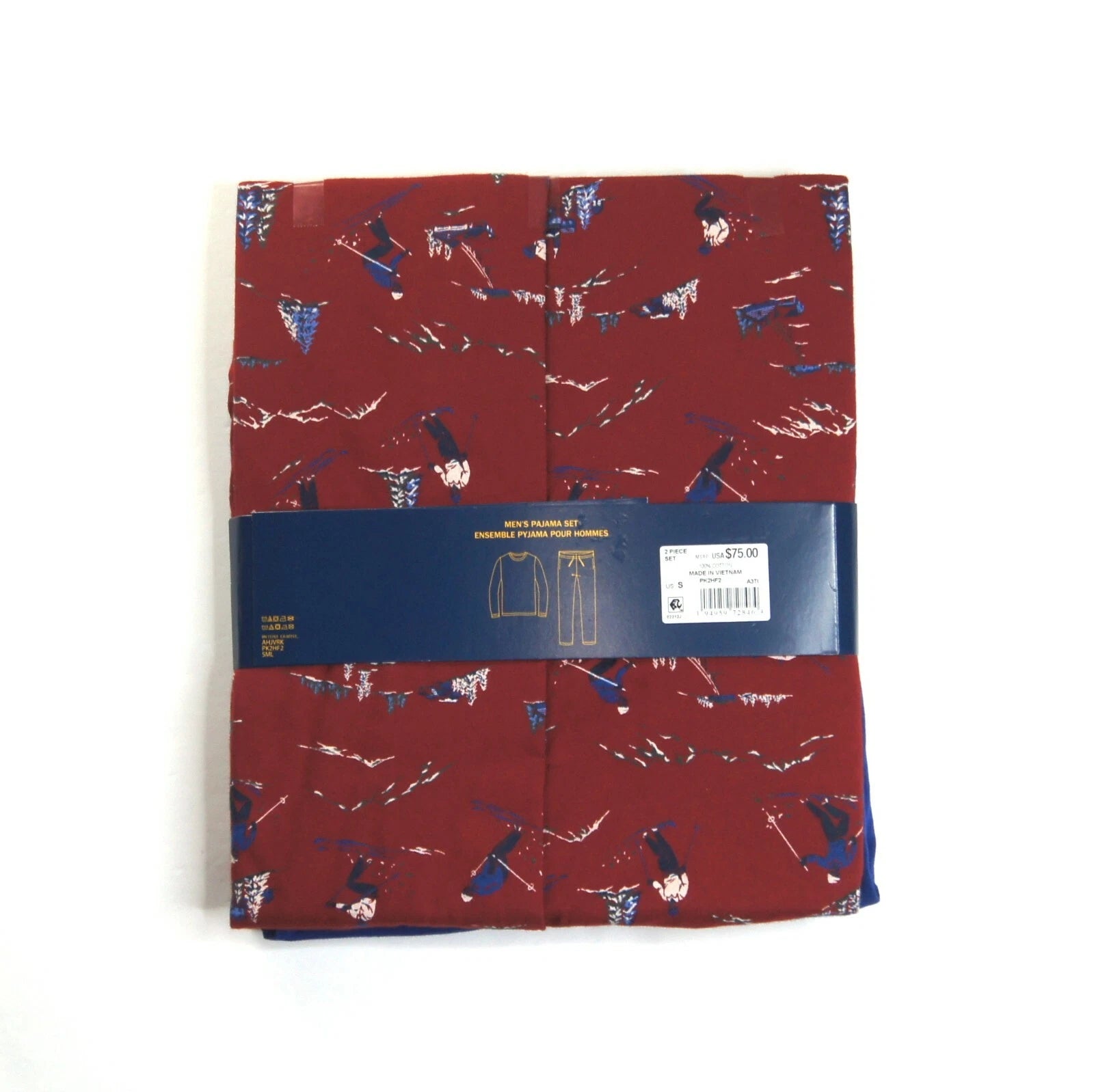 POLO RALPH LAUREN Men's Solid Long-Sleeve T-Shirt & Printed Pajama Pant 2-Pc Set