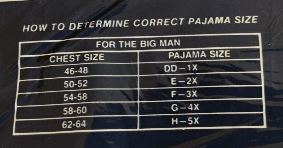 Vintage Munsingwear Pajama Set Lt Beige USA Men's Sz 5XL 62-64 chest BIG Man NOS