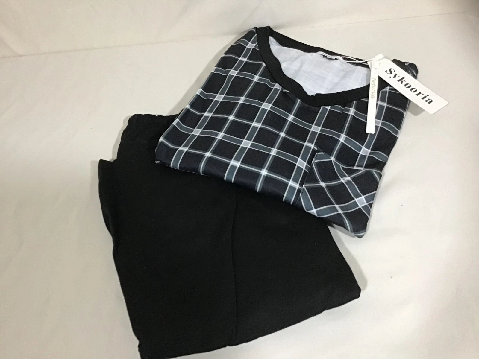 Sykooria Mens Pajamas Set Cotton Pajamas Long Sleeve Soft S