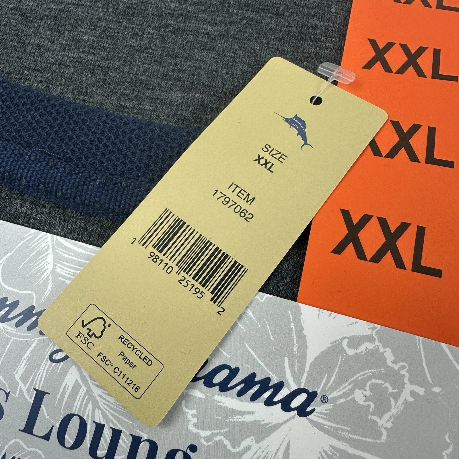 Tommy Bahama Pajamas Men's XXL Blue Grey Waffle Lounge Set Pants Shirt Thermal