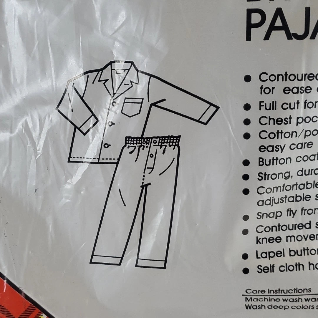 VTG McGregor international collection Long Sleeve blue 2 piece Pajama Set Medium