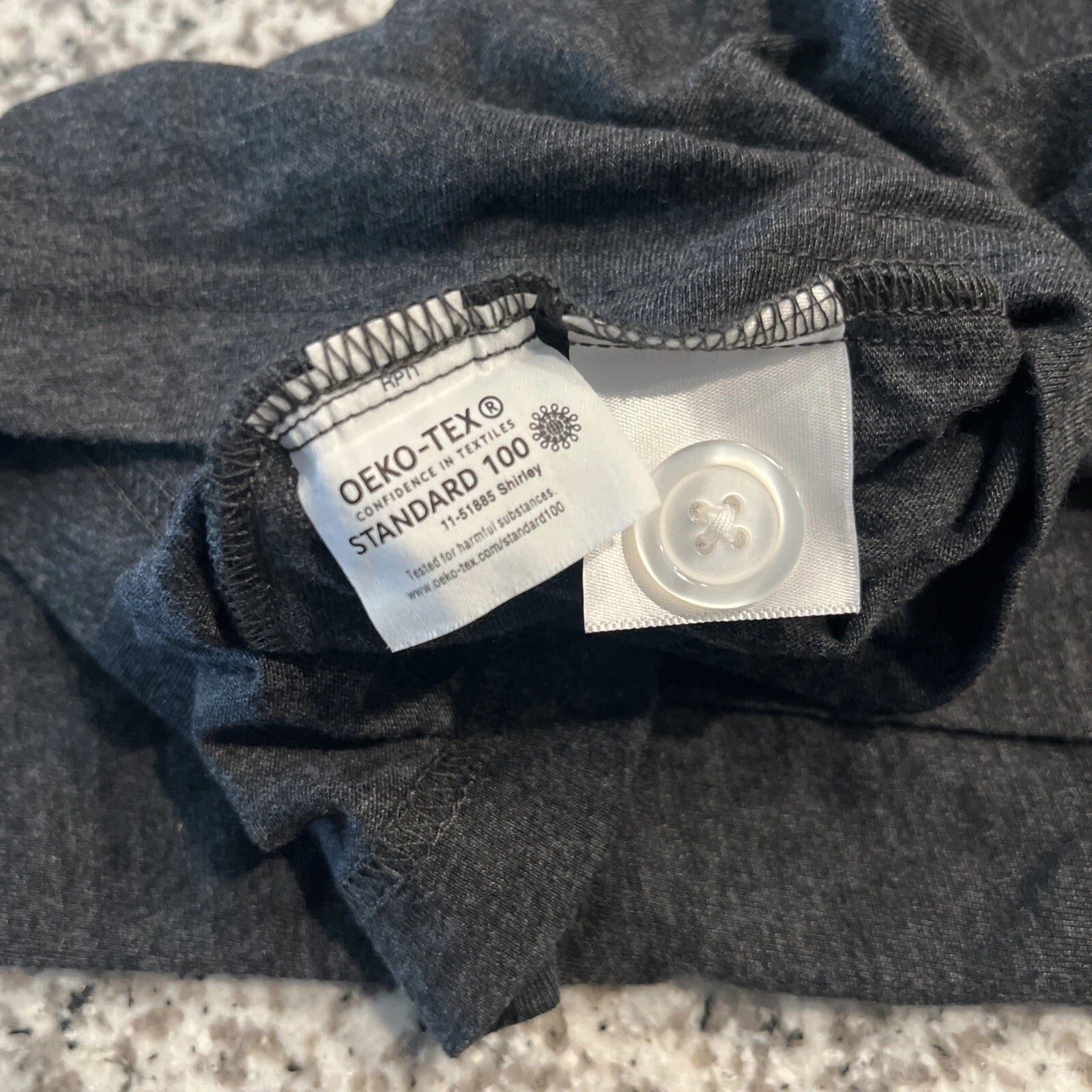 Sonoma Sleepwear 2 Piece Men Size L Dark Gray, Long Sleeve, Pockets,buttons.