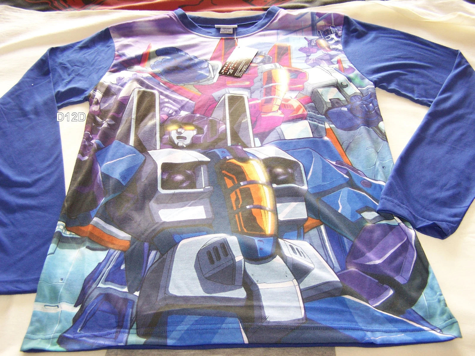 Transformers Mens Blue Grey Printed 2 Piece Long Sleeve Pyjama Set Size S New
