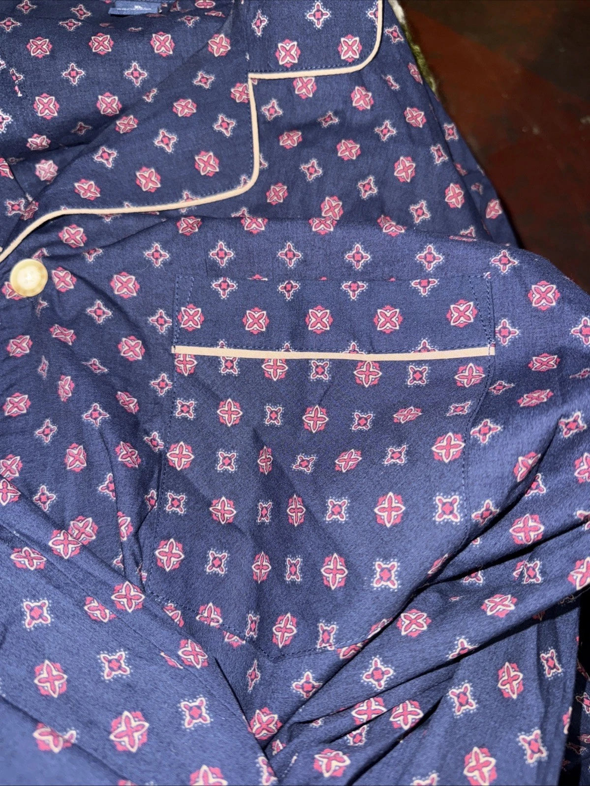 Stafford Mens XXL Reg Fit Sleepwear Long Sleeve Pajama Set Lounge Comfort Blue