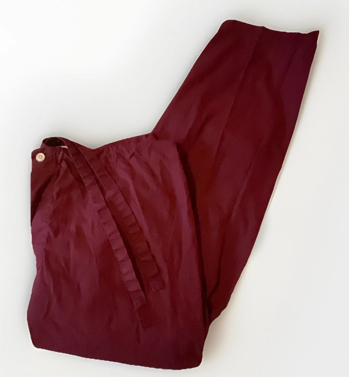 Vintage State O Maine Pajama Set Mens XLarge Burgundy W/White Trim 100% Cotton