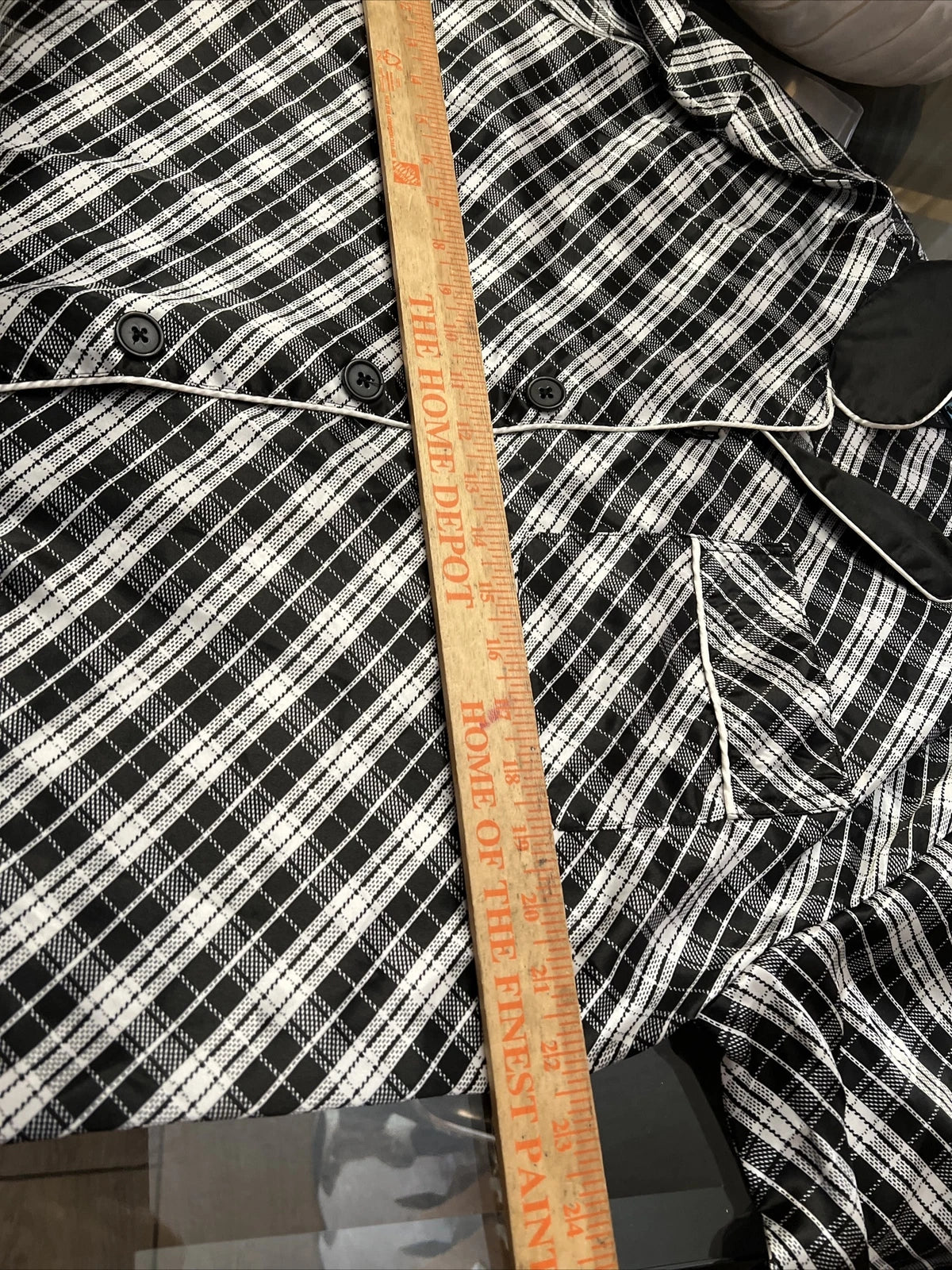 Steve Harvey Black & White Plaid  Men's   2 Pc Pajama Set  NWTS yb2