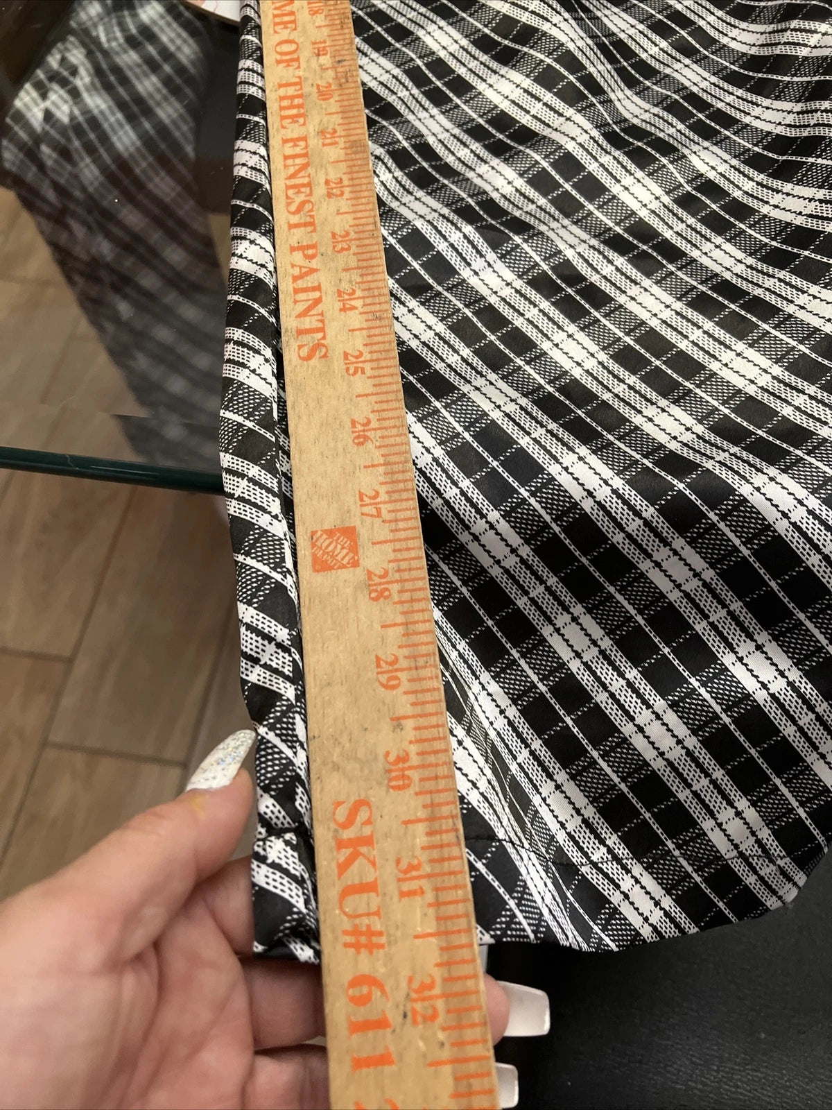 Steve Harvey Black & White Plaid  Men's   2 Pc Pajama Set  NWTS yb2