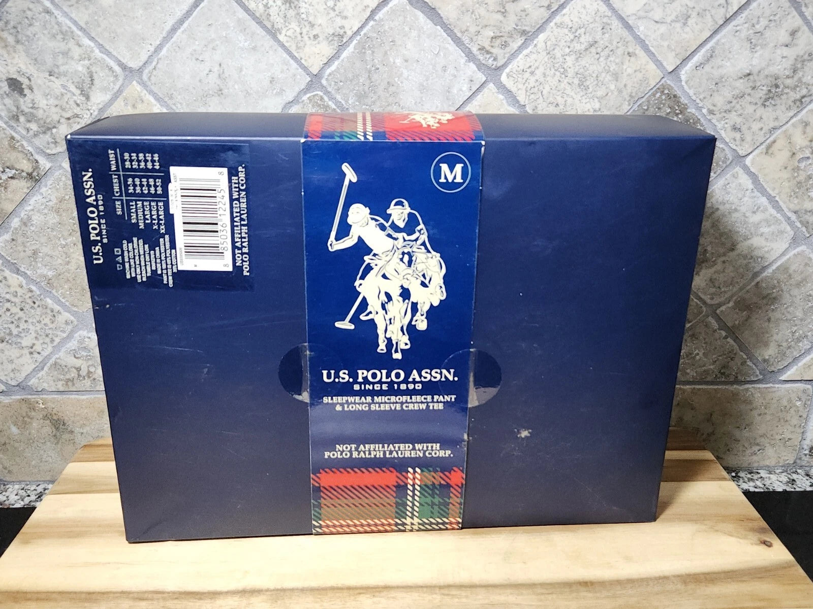 U.S. Polo Assn Sleepwear knit pant & long sleeve crew Tee Med Brand Pajamas NIB