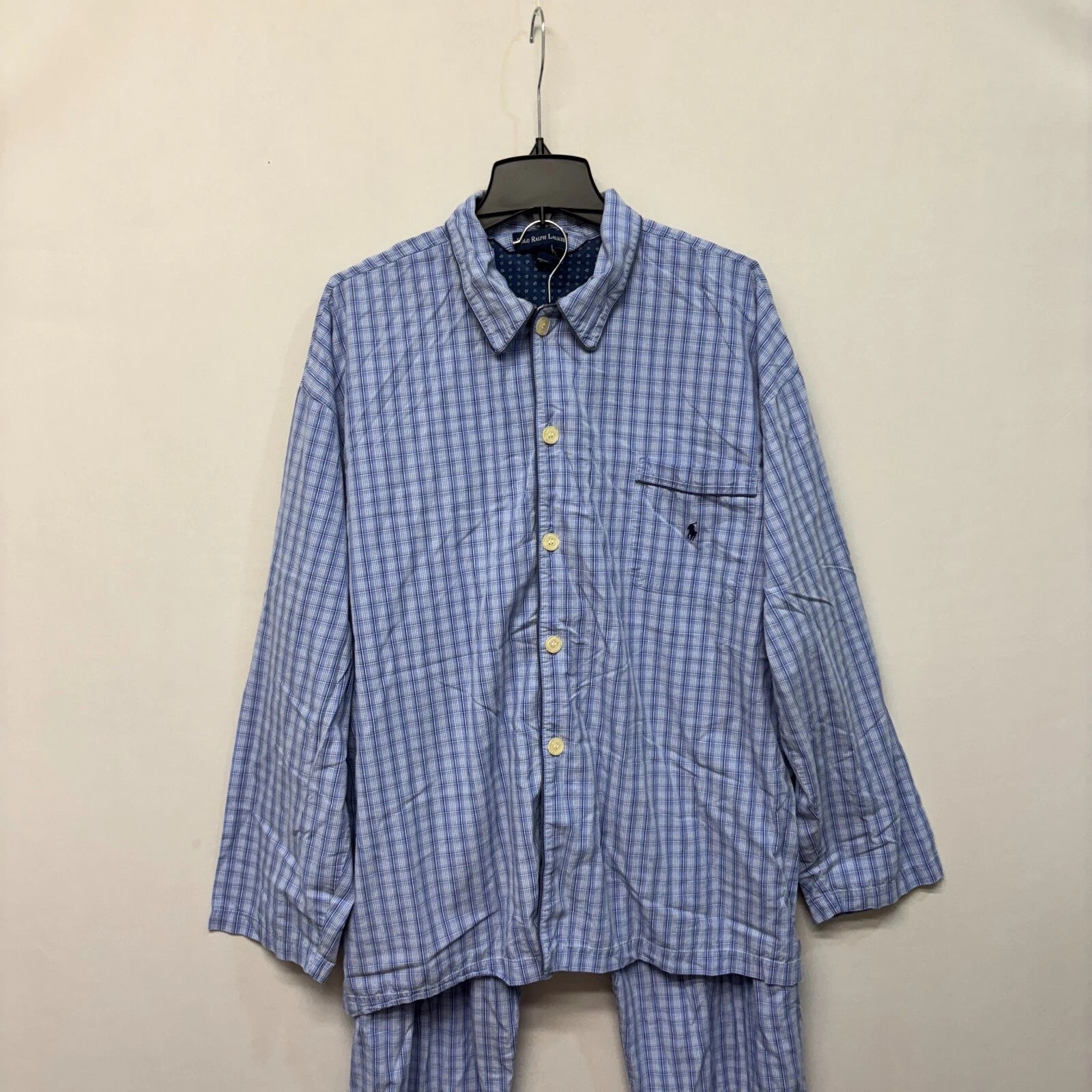 Polo Ralph Lauren Men Sleepwear PJ Pajama Set Size XL X-Large Blue D013 -11