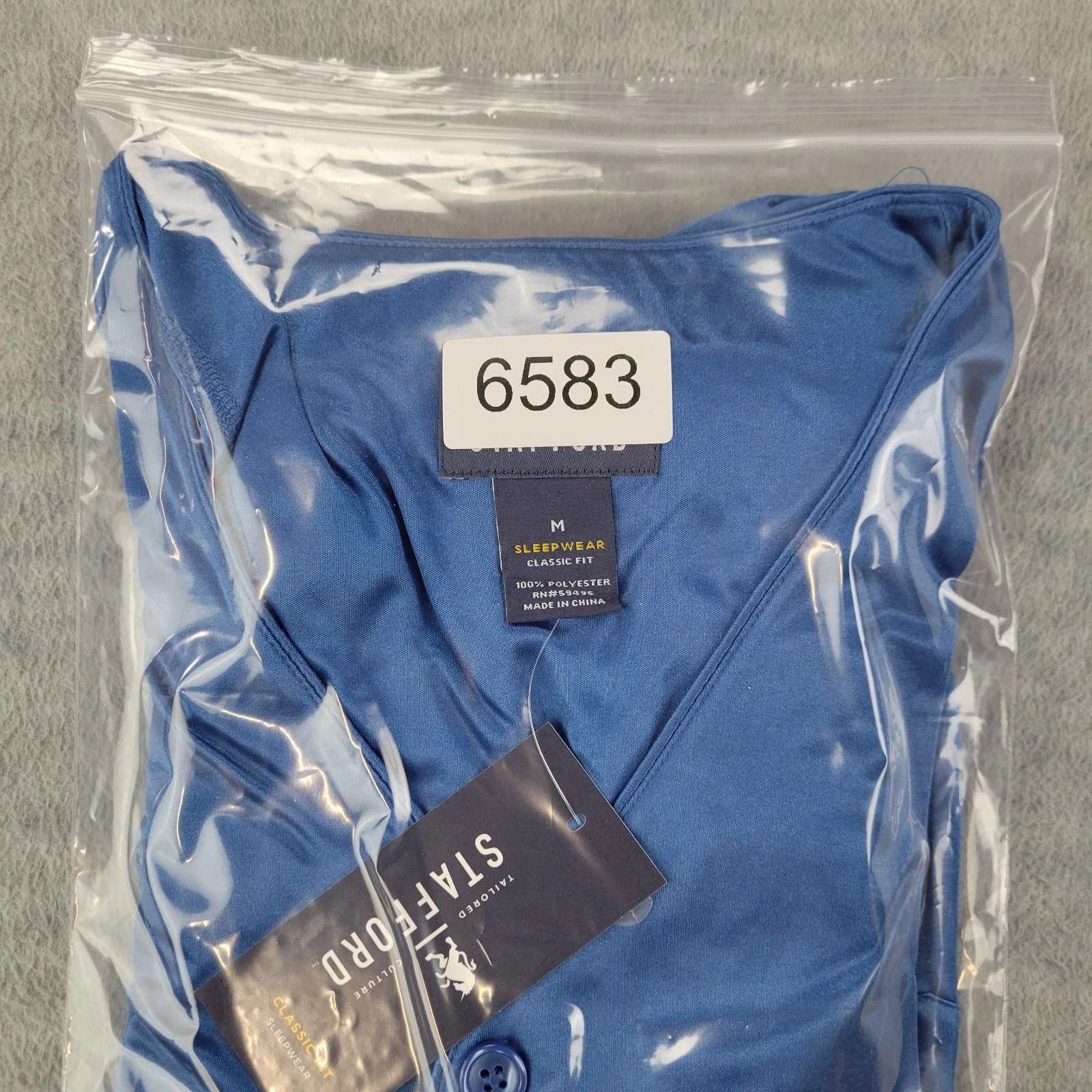 Stafford Pajama Set Satin Star Sapphire Sleepwear S/S Shirt & Shorts Mens M NWT