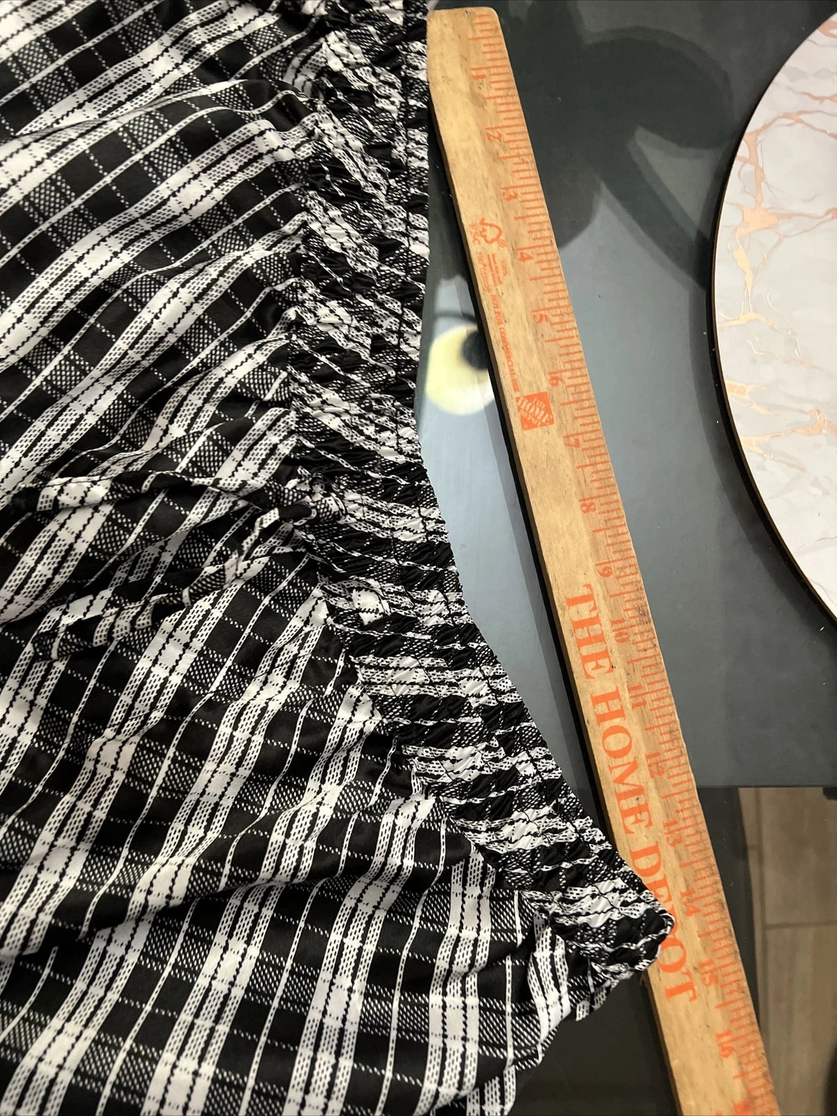 Steve Harvey Black & White Plaid  Men's   2 Pc Pajama Set  NWTS yb2