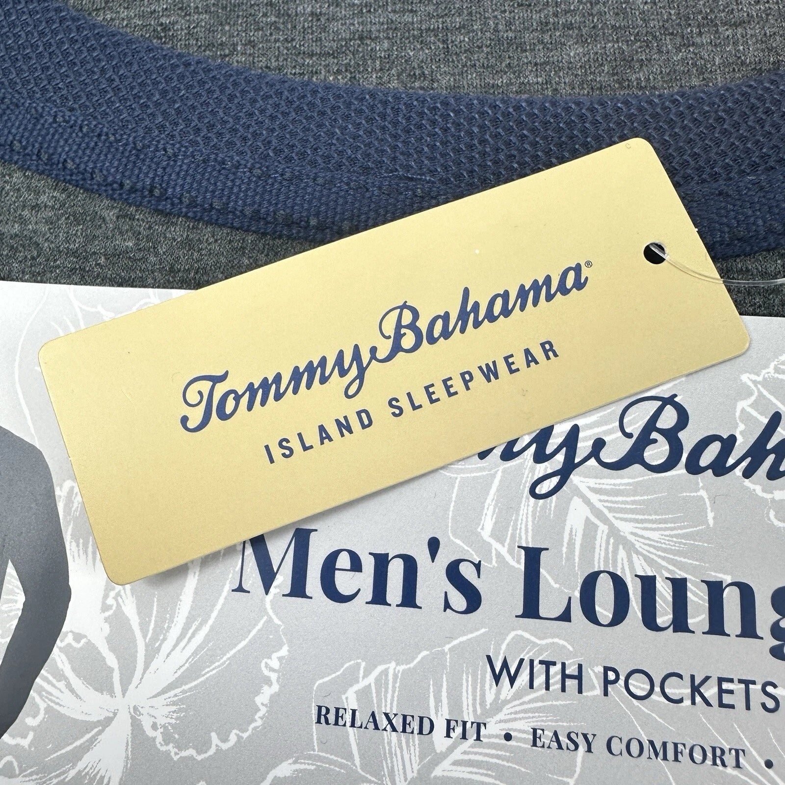 Tommy Bahama Pajamas Men's XXL Blue Grey Waffle Lounge Set Pants Shirt Thermal