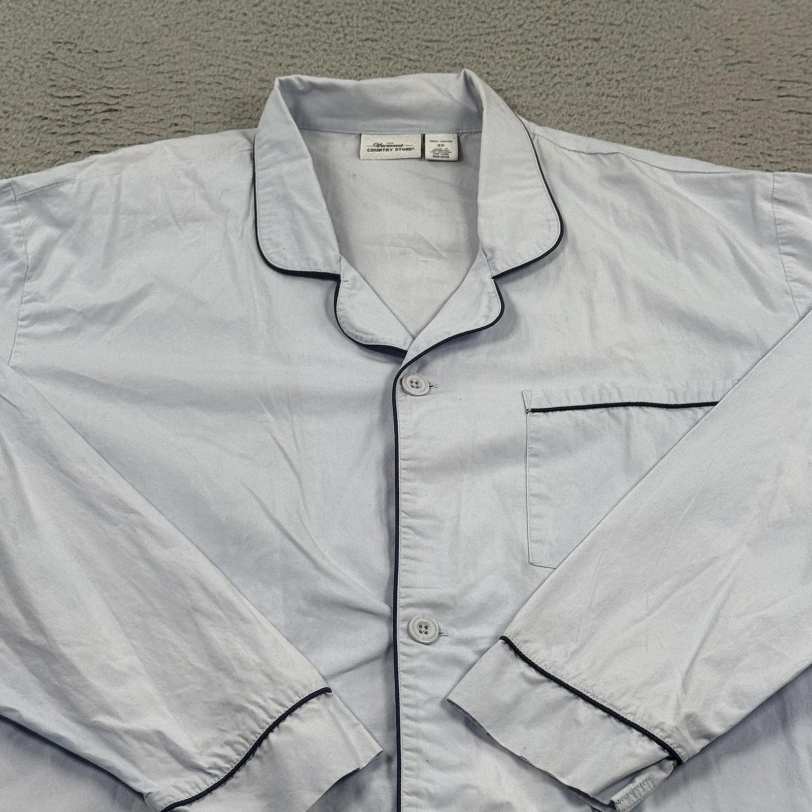 Vermont Country Store Pajama Set Mens 2XL Long Sleeve Button Up Pants Sleepwear