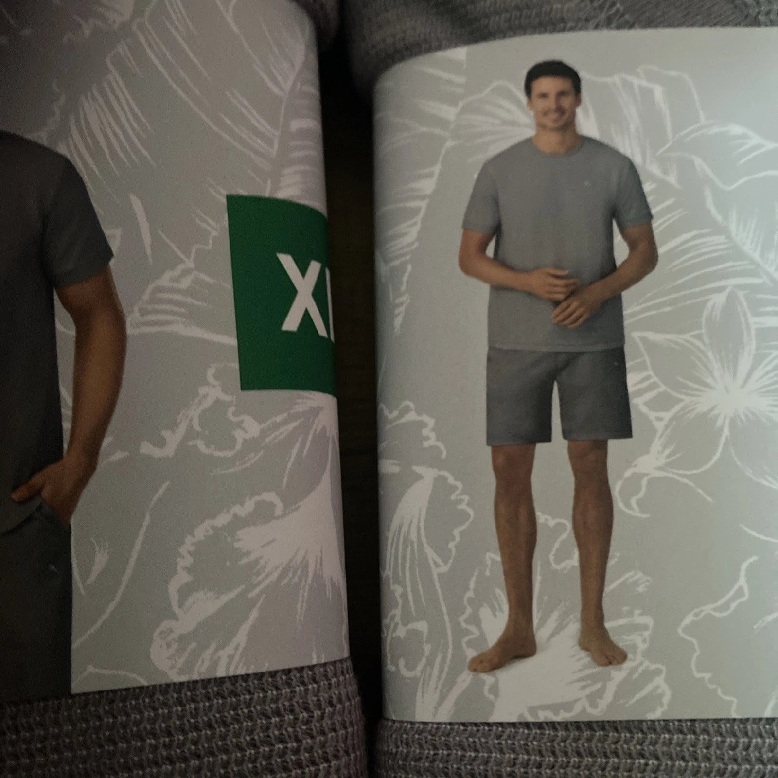 Tommy Bahama Mens T-shirt & shorts set XL Grey Extra Large Pj’s Lounge Sets