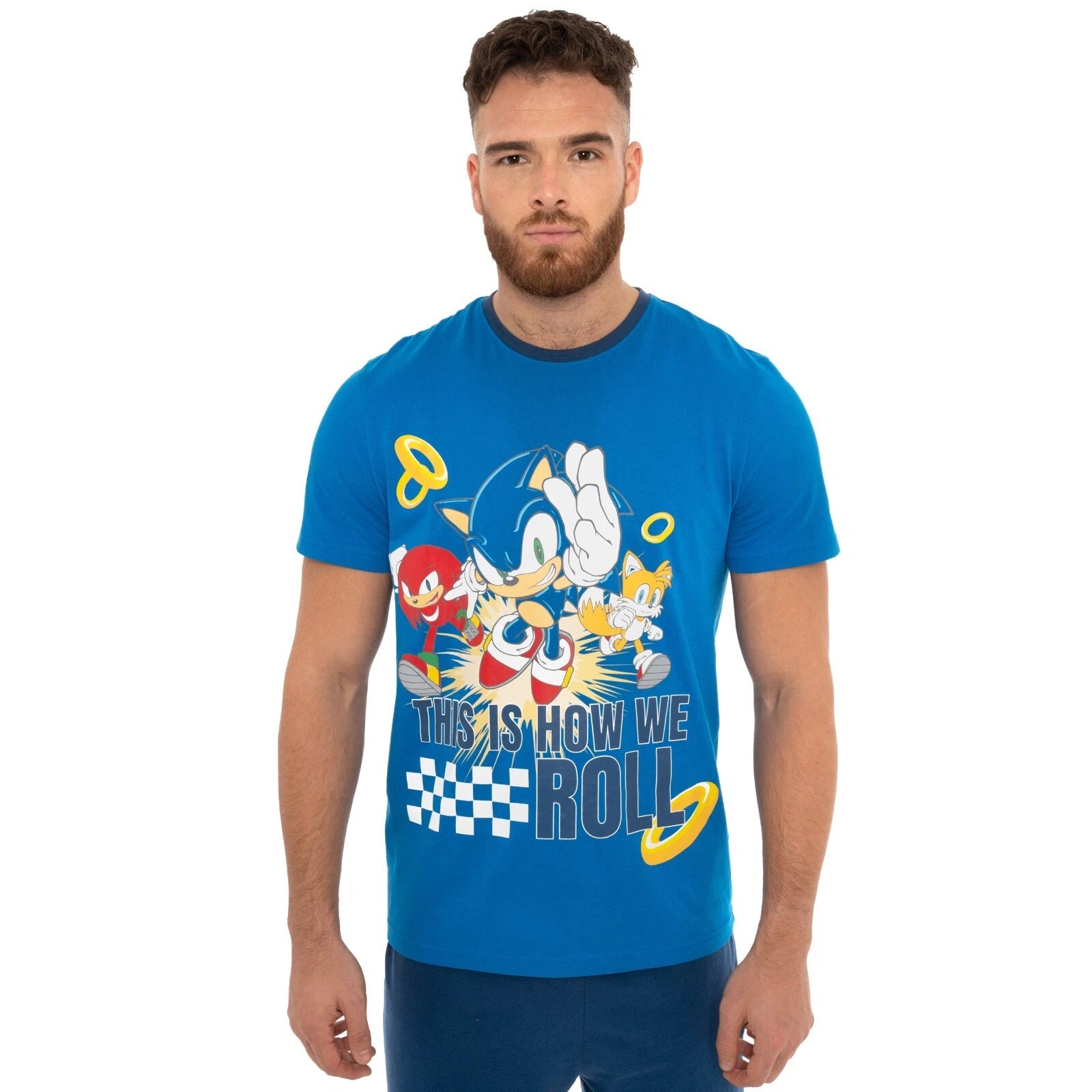 Sonic The Hedgehog Mens Pyjamas | Gaming Merch | Blue Pyjamas for Men