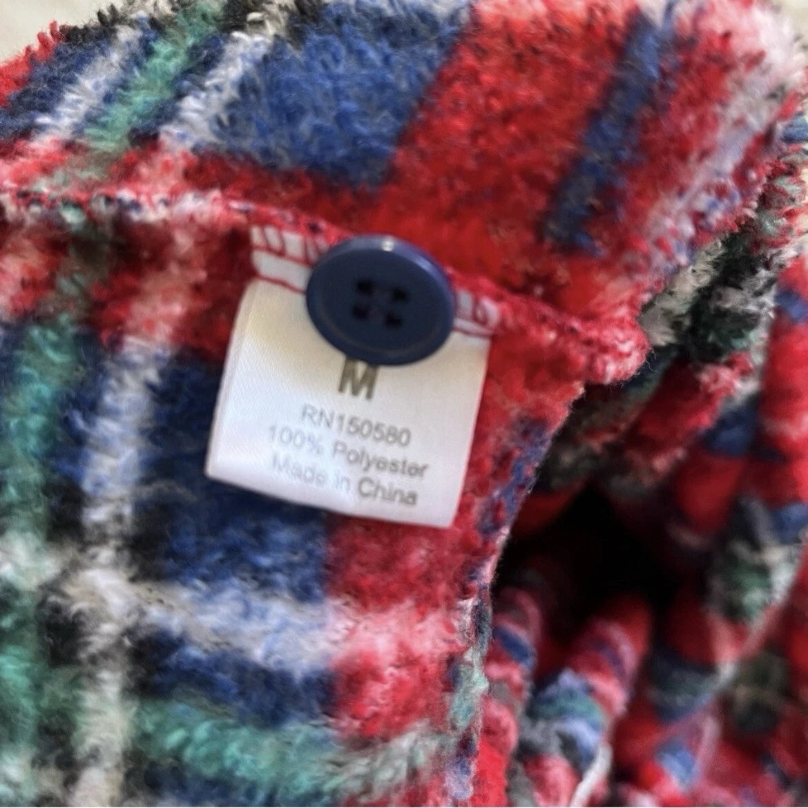 Alexander Del Rossa Pajamas Medium Men's  Plaid Red Unisex Fleece 2-piece