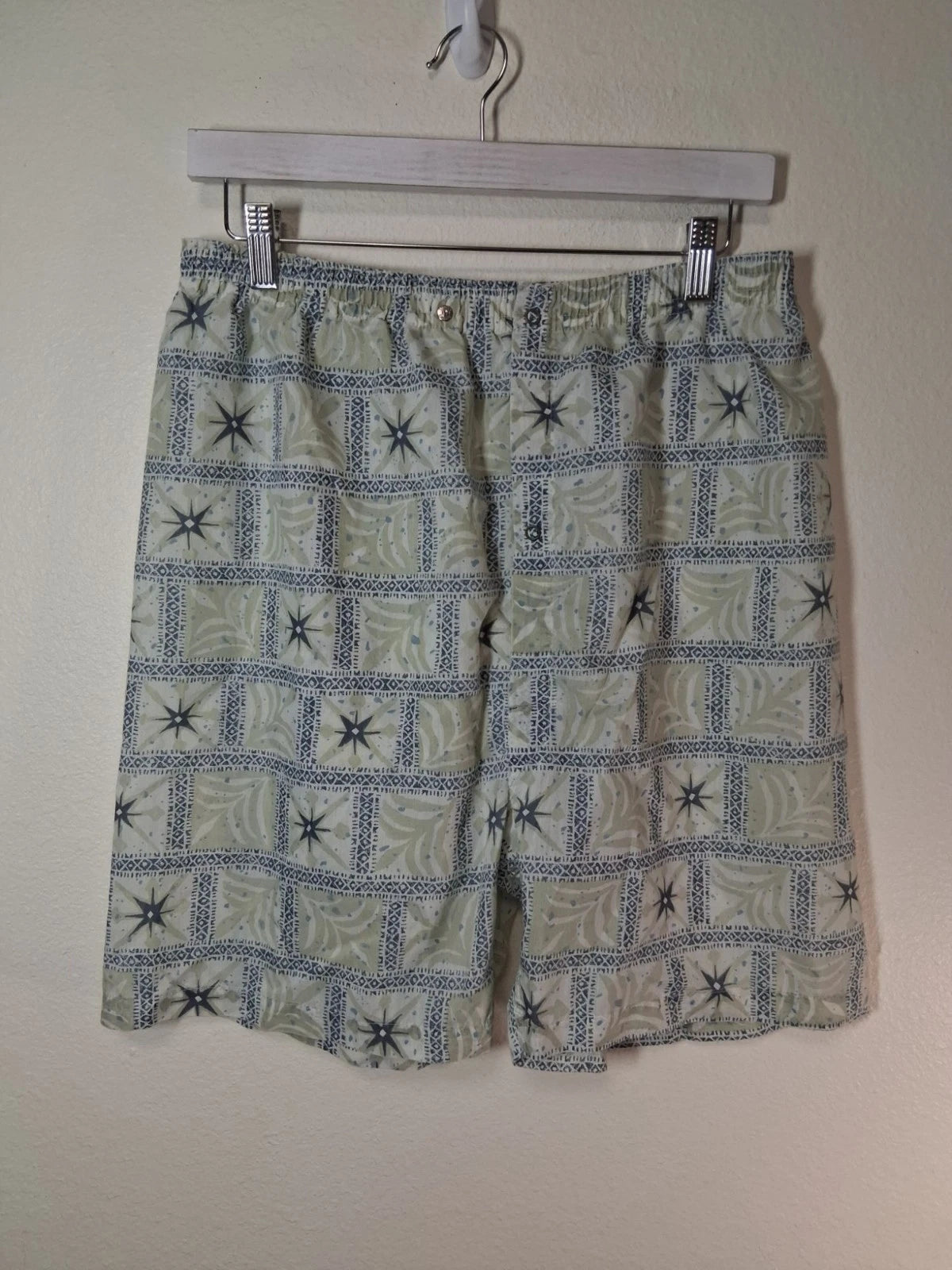 VTG Sears Men's Pajama Set Shorts and Button Down Casual Grandpa Y2K Size Medium