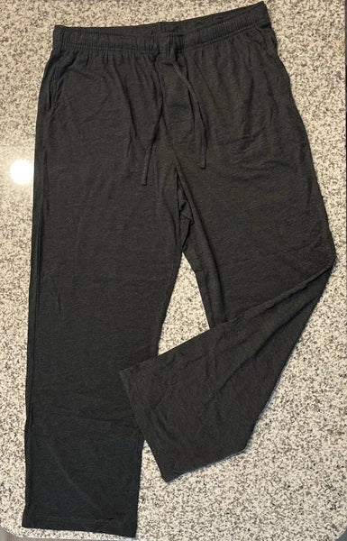 Sonoma Sleepwear 2 Piece Men Size L Dark Gray, Long Sleeve, Pockets,buttons.