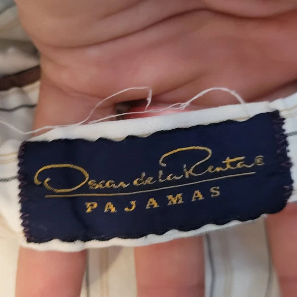 Vintage Pajamas Lot Mens Oscar De La Renta 4 Sets Tops Bottoms Medium