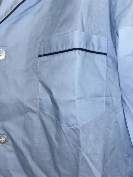 Savile Row Blue Two Piece Pajama Set Size Medium