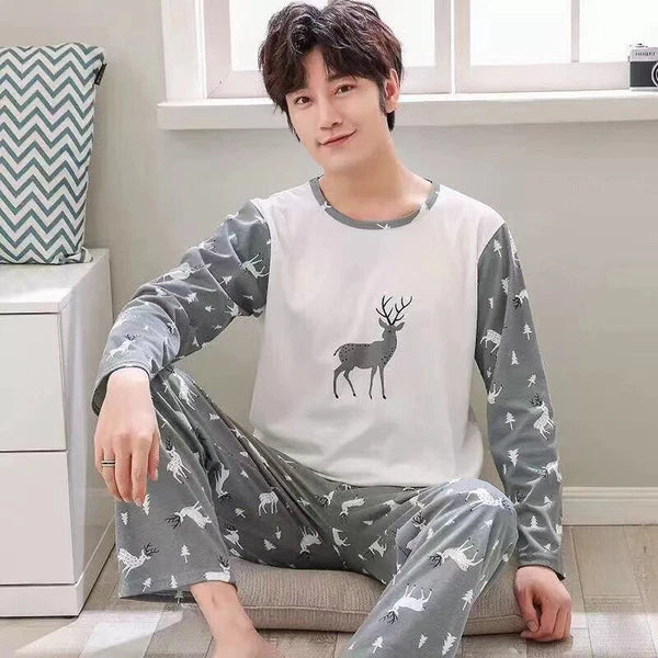 New Men's Pyjamas Set Pyjama Loungewear Nightwear Top Long Sleeve Activewear*~