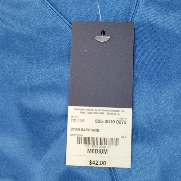 Stafford Pajama Set Satin Star Sapphire Sleepwear S/S Shirt & Shorts Mens M NWT