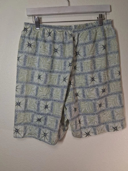 VTG Sears Men's Pajama Set Shorts and Button Down Casual Grandpa Y2K Size Medium