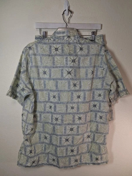 VTG Sears Men's Pajama Set Shorts and Button Down Casual Grandpa Y2K Size Medium