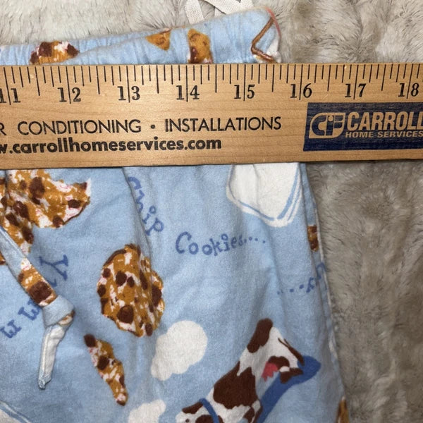Vintage 90’s ESLEEP Pajamas Set Sz XL Cows Milk Cookies New Pants Top Loungewear