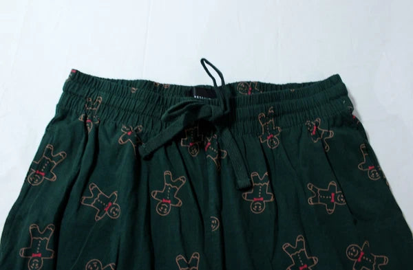 Reserved Men's Short Sleeve Winter Wonders Graphic Pajama Set AC2 Green Small