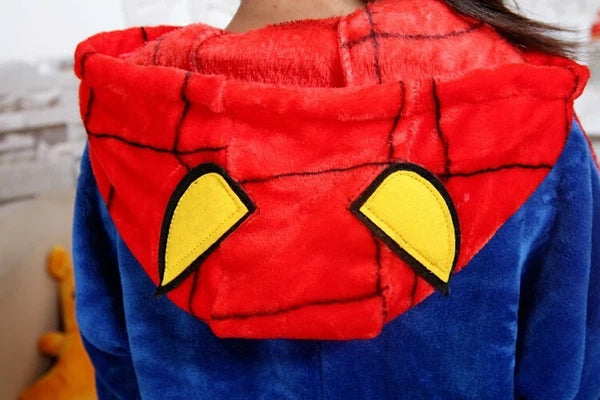 Spiderman Pajamas Jumpsuit Cosplay Superhero Adult Kid Sleepwear Nightgown Dress