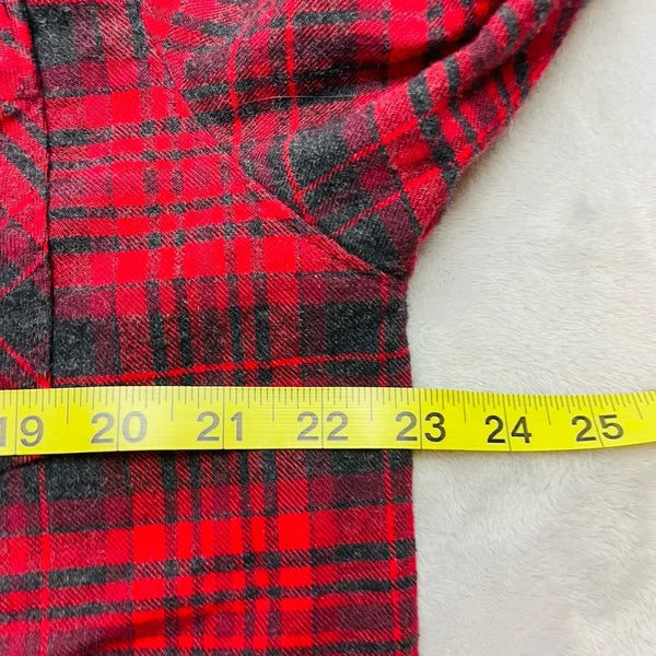 Pendleton Pajamas 2 Piece Set Mens M Red Black Plaid Long Sleeve Shirt Pants