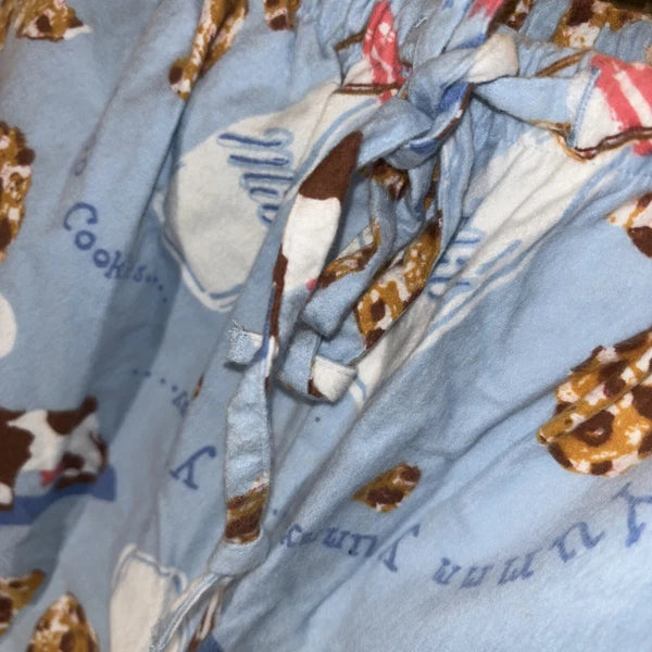 Vintage 90’s ESLEEP Pajamas Set Sz XL Cows Milk Cookies New Pants Top Loungewear