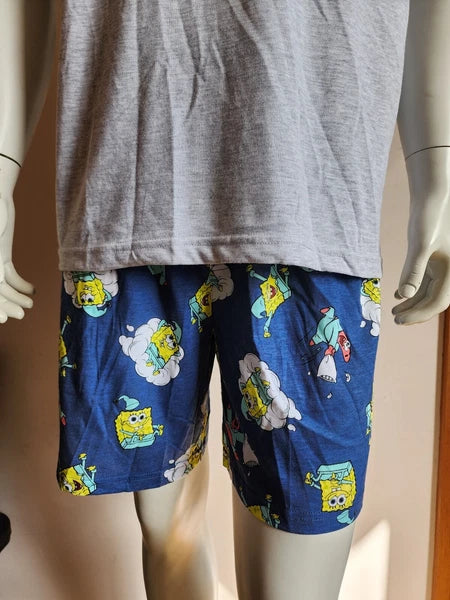 SpongeBob SquarePants Mens Do Not Disturb Printed 2 Piece Pyjama Set Size L New
