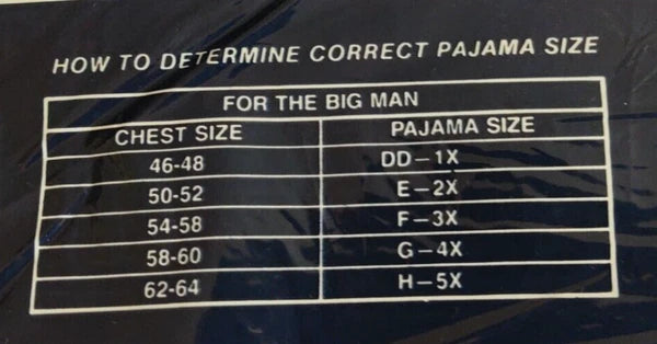 Vintage Munsingwear Pajama Set Lt Beige USA Men's Sz 5XL 62-64 chest BIG Man NOS