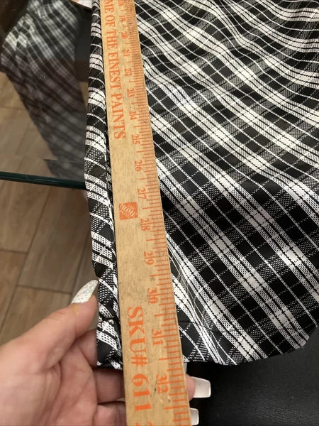 Steve Harvey Black & White Plaid  Men's   2 Pc Pajama Set  NWTS yb2