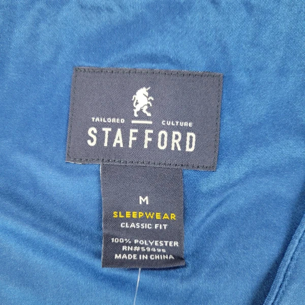 Stafford Pajama Set Satin Star Sapphire Sleepwear S/S Shirt & Shorts Mens M NWT