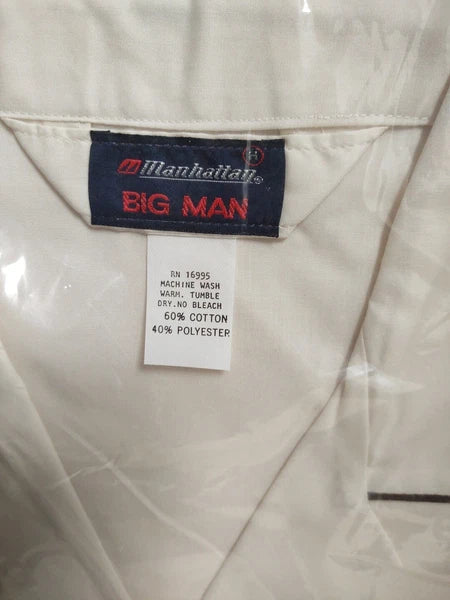 Vintage Munsingwear Pajama Set Lt Beige USA Men's Sz 5XL 62-64 chest BIG Man NOS
