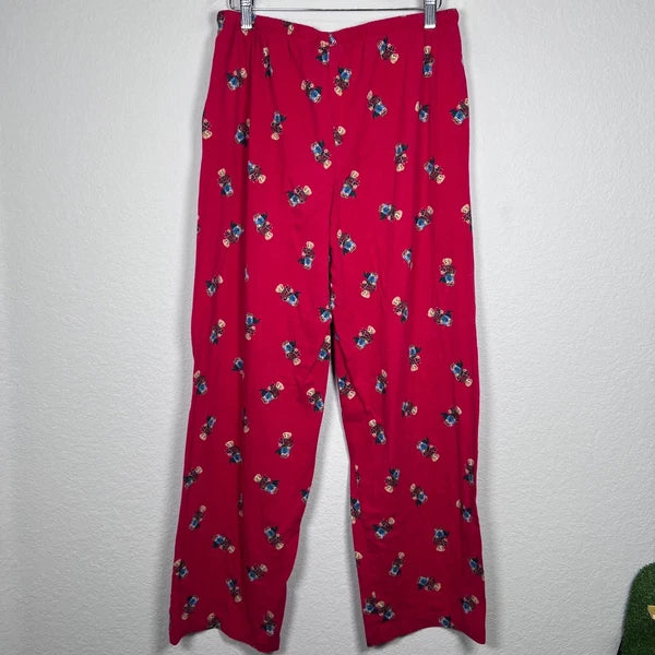Polo Ralph Lauren Bear Pajama Set Mens Medium Red Long Sleeve lounge Sleepwear