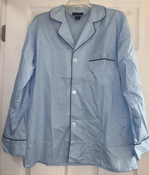 Savile Row Blue Two Piece Pajama Set Size Medium