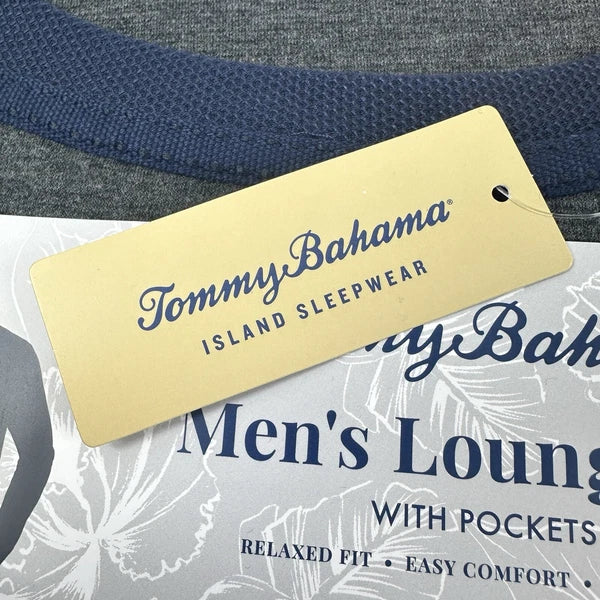Tommy Bahama Pajamas Men's XXL Blue Grey Waffle Lounge Set Pants Shirt Thermal