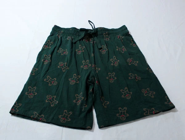 Reserved Men's Short Sleeve Winter Wonders Graphic Pajama Set AC2 Green Small