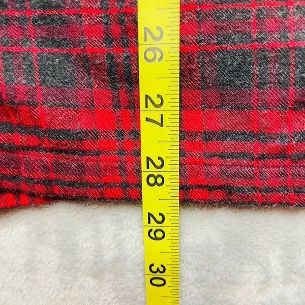 Pendleton Pajamas 2 Piece Set Mens M Red Black Plaid Long Sleeve Shirt Pants