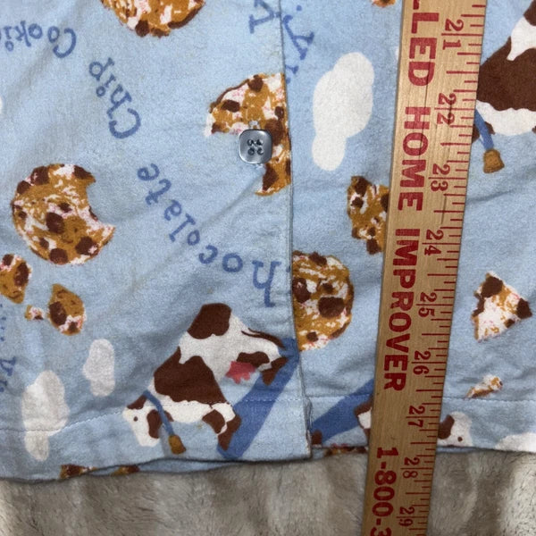 Vintage 90’s ESLEEP Pajamas Set Sz XL Cows Milk Cookies New Pants Top Loungewear
