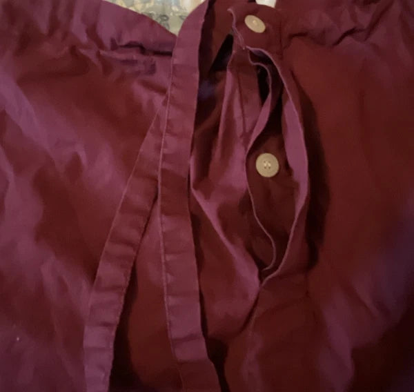 Vintage State O Maine Pajama Set Mens XLarge Burgundy W/White Trim 100% Cotton