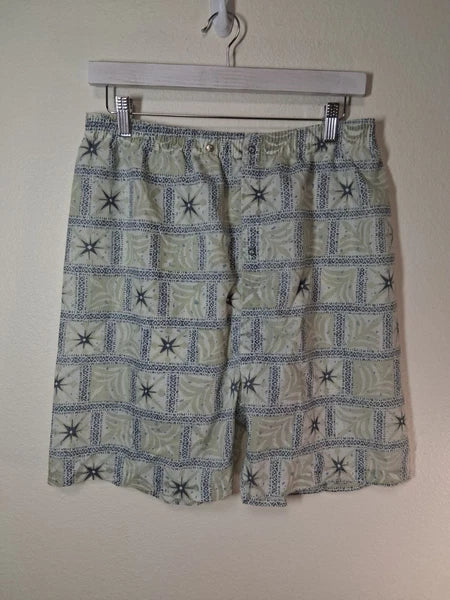 VTG Sears Men's Pajama Set Shorts and Button Down Casual Grandpa Y2K Size Medium