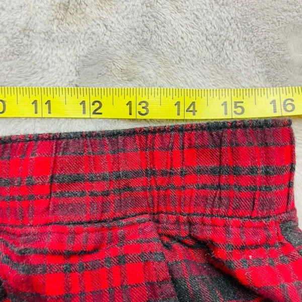 Pendleton Pajamas 2 Piece Set Mens M Red Black Plaid Long Sleeve Shirt Pants