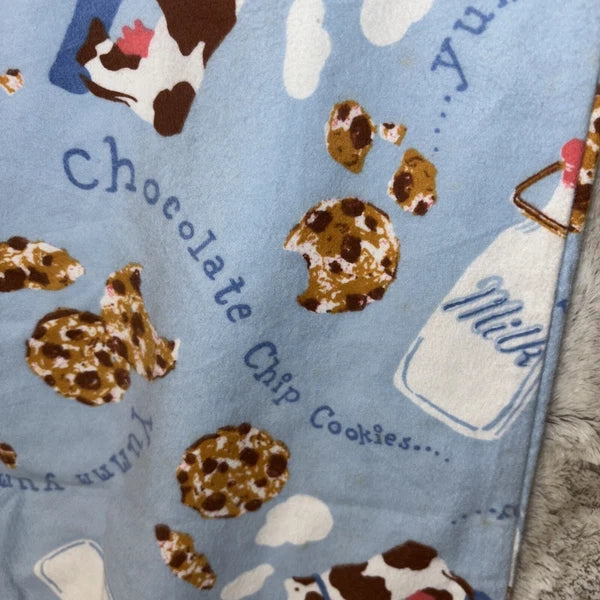 Vintage 90’s ESLEEP Pajamas Set Sz XL Cows Milk Cookies New Pants Top Loungewear